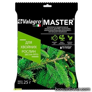 Удобрение Master для хвойных растений, 25 г, Valagro