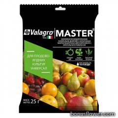 Удобрение Master для плодово-ягодных культур универсал 25 г, Valagro