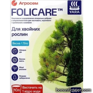 Добриво для хвойних рослин Весна-Літо, Yara Folicare, 20 г