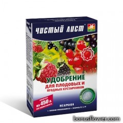  Удобрение «Чистый лист» для плодовых и ягодных кустарников 300 г,  Kvitofor