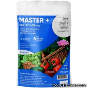 Добриво мінеральне Master NPK 3-11-38, 250 г , Valagro