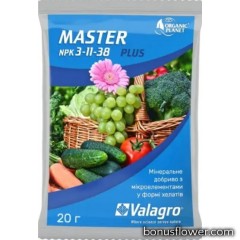 Удобрение минеральное Master NPK 3-11-38, 20 г , Valagro